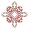 14K Rose Pink Tourmaline and .17 CTW Diamond Clover Pendant Ref 14131460